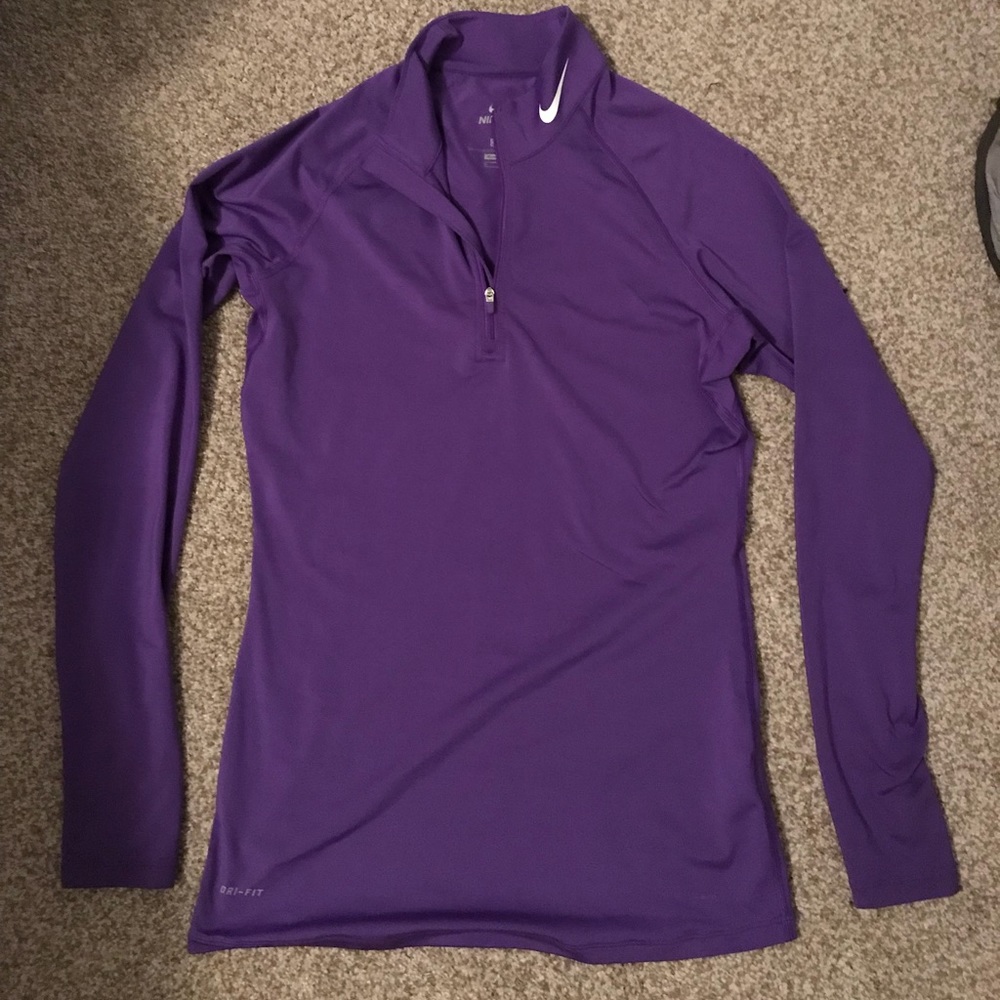 Purple Nike Dri-fit Quarter Zip